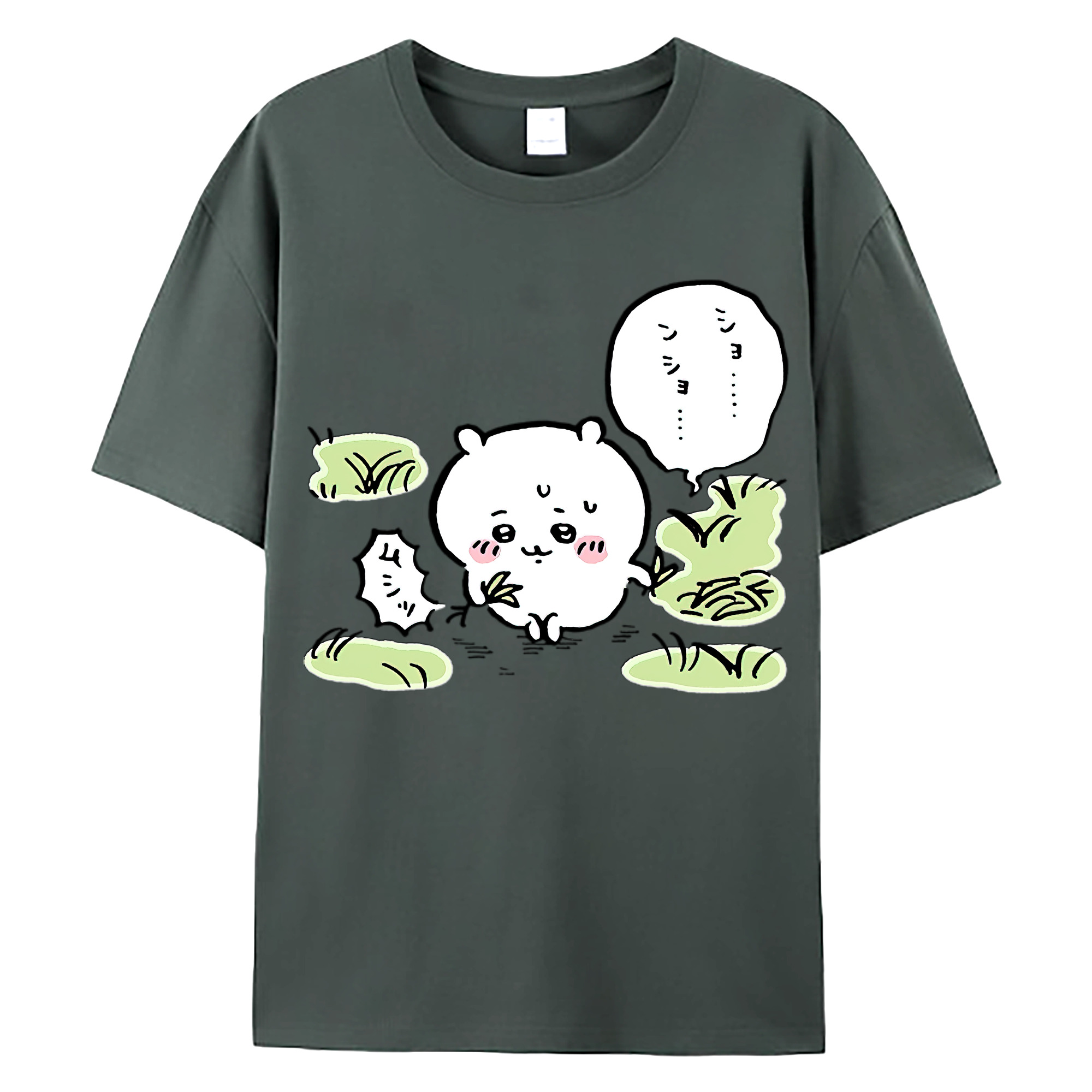 （画像用） ちいかわ ちいかわ Chii-kawa chiikawa 綿100％ メンズ半袖Tシャツ｜肌触りやわらか＆通気性